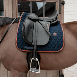 Tapis de selle Kentucky Onion quilt Leather Neon Marine Bleu marine Tapis de selle Kentucky Onion quilt Leather Neon Marine Bleu marine