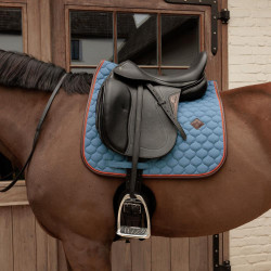 Tapis de selle Kentucky Onion quilt Leather Neon Bleu