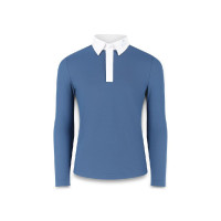 Polo de concours Kentucky Osaka manches longues garçon Marine Bleu marine