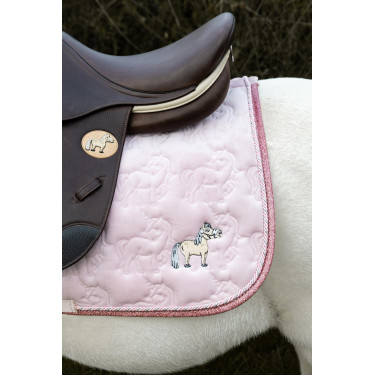 Tapis de selle Kentucky Licorne Pailleté Rose pâle