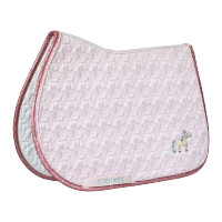 Tapis de selle Kentucky Tête de Licorne Pailleté Rose pâle Tapis de selle Kentucky Tête de Licorne Pailleté Rose pâle