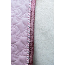 Tapis de selle Kentucky Tête de Licorne Pailleté Rose pâle