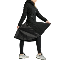 Jas Montar extra lang Dicte dames Zwart