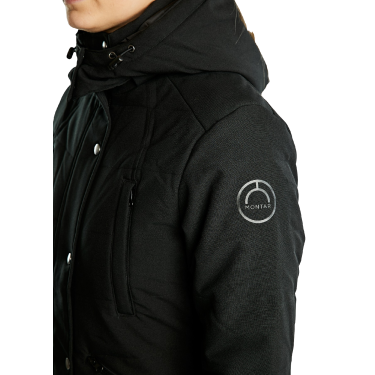 Jas Montar extra lang Dicte dames Zwart