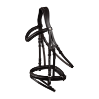 Bridon Waldhausen X-Line Stockholm gecombineerde pull back neusriem Zwart