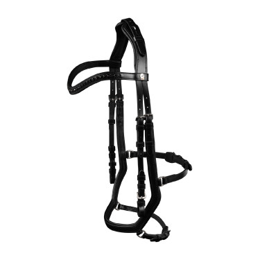 Waldhausen X-Line Relaxation hoofdstel met anatomische neusriem Zwart