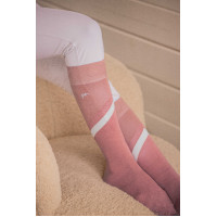 Chaussettes d'équitation Pénélope Fun Rose / blanc