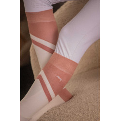 Chaussettes d'équitation Pénélope Fun Rose / blanc