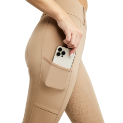 Legging Montar MoElaine logo découpe laser full grip femme Latté Marron