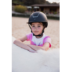 Polo de concours Horze Kaya enfant strass Rose begonia