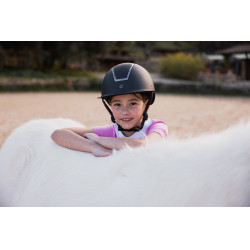 Polo de concours Horze Kaya enfant strass Rose begonia