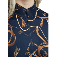 Polo manches courtes Montar imprimé Haily Bridle femme Marine Bleu marine