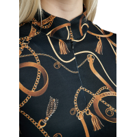 Polo manches courtes Montar imprimé Haily Bridle femme Noir Polo manches courtes Montar imprimé Haily Bridle femme Noir