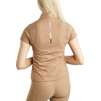 Polo d'entrainement Montar MoStar manches courtes inserts en mesh femme Ardoise foncée Polo d'entrainement Montar MoStar manches courtes inserts en mesh femme Ardoise foncée