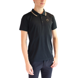 Polo manches courtes Montar MoDrake col et logo contrasté homme Noir Polo manches courtes Montar MoDrake col et logo contrasté homme Noir