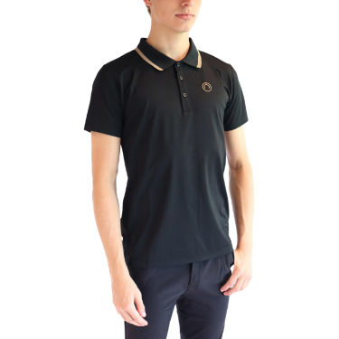 Polo met korte mouwen Montar MoDrake met contrasterende kraag en logo voor heren Polo met korte mouwen Montar MoDrake met contrasterende kraag en logo voor heren