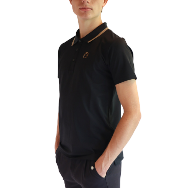 Polo met korte mouwen Montar MoDrake met contrasterende kraag en logo voor heren