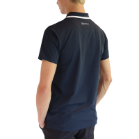 Polo manches courtes Montar MoDrake col et logo contrasté homme Noir