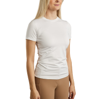 T-shirt van tricot met korte mouwen Montar MoStella lasergedrukt logo dames