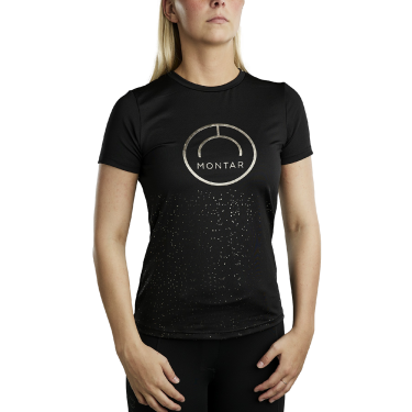 T-shirt manches courtes Montar MoSille Junior logo imprimé gun metal femme T-shirt manches courtes Montar MoSille Junior logo imprimé gun metal femme