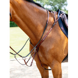 Collier de chasse avec martingale LeMieux Chestnut Marron