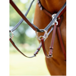 Collier de chasse avec martingale LeMieux Chestnut Marron