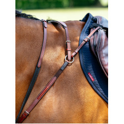 Collier de chasse avec martingale LeMieux Chestnut Marron
