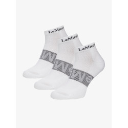 Chaussettes de sport LeMieux par 3 Blanc Chaussettes de sport LeMieux par 3 Blanc