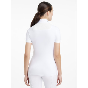 Chemise de concours LeMieux plissée Sophia manches courtes Blanc Chemise de concours LeMieux plissée Sophia manches courtes Blanc
