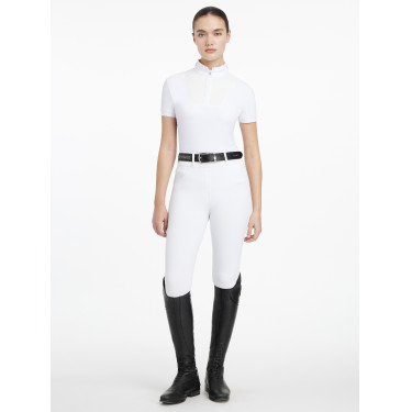 Chemise de concours LeMieux plissée Sophia manches courtes Blanc Chemise de concours LeMieux plissée Sophia manches courtes Blanc