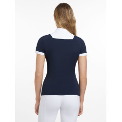 Chemise de concours LeMieux Sophia manches courtes Marine Bleu marine