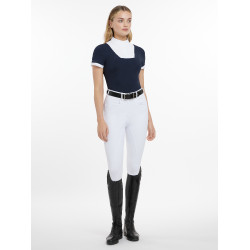 Chemise de concours LeMieux Sophia manches courtes Marine Bleu marine