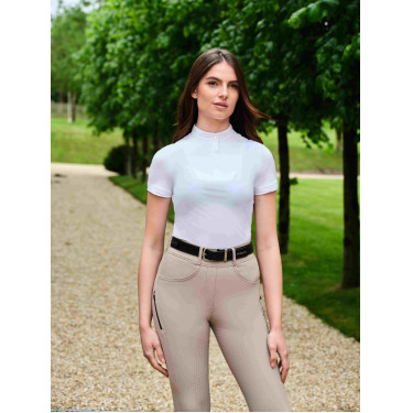 Wedstrijdshirt LeMieux Sophia met korte mouwen Wit