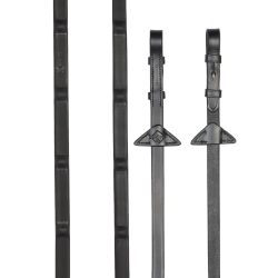 Rênes caoutchouc LeMieux Ergo Grip Zwart