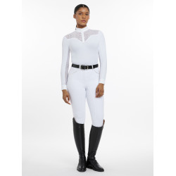 Polo de concours LeMieux Emily manches longues Blanc
