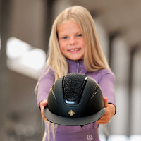 Casque Imperial Riding Olania Deluxe big visor Bleu marine