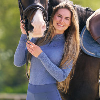 Polo manches longues Imperial Riding Parla femme Blanc