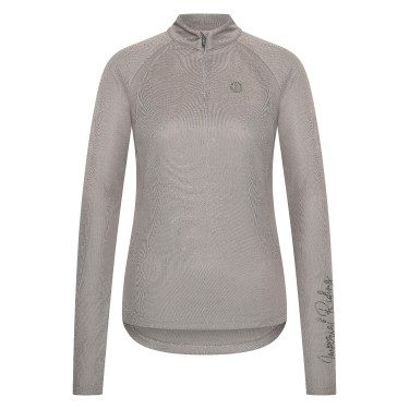 Lange mouwen polo Imperial Riding Parla dames Houtskool Grijs