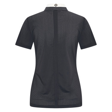 Polo de concours mesh Imperial Riding Grandprix manches courtes femme Noir