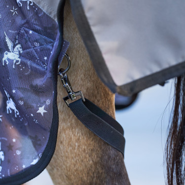 Couverture anti-mouches et pluie Imperial Riding Super-dry AOP Gris pixie dust AOP Couverture anti-mouches et pluie Imperial Riding Super-dry AOP Gris pixie dust AOP
