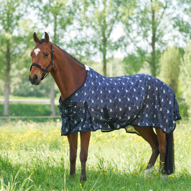 Vliegen deken Imperial Riding Carlys Grijze pixie dust AOP Motieven