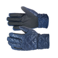 Gebreide winterhandschoenen met stiksels Horze Nachtblauw Gebreide winterhandschoenen met stiksels Horze Nachtblauw