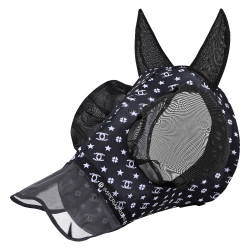 Vliegenmasker met neus Imperial Riding Trail ride Zwart AOP Motieven Vliegenmasker met neus Imperial Riding Trail ride Zwart AOP Motieven