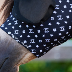 Vliegenmasker Imperial Riding Trail ride Zwart AOP Motieven Vliegenmasker Imperial Riding Trail ride Zwart AOP Motieven