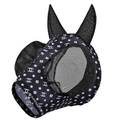 Vliegenmasker Imperial Riding Trail ride Zwart AOP Motieven Vliegenmasker Imperial Riding Trail ride Zwart AOP Motieven