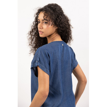Blouse Harcour Shaina Marine Marineblauw