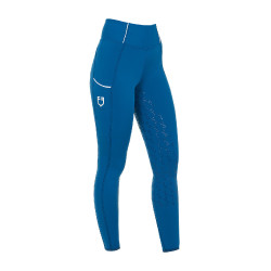 Dameslegging met volledige grip Classic Equestro Koraalblauw