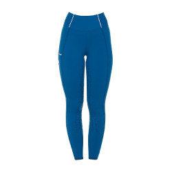 Dameslegging met volledige grip Classic Equestro Koraalblauw