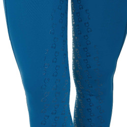 Legging ajustés femme avec grip complet Classic Equestro Bleu corail