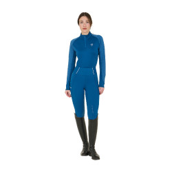 Dameslegging met volledige grip Classic Equestro Koraalblauw